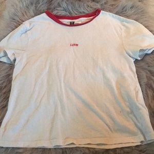 H&M tee/ crop top kinda see through